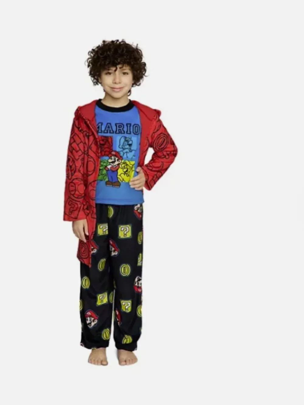 Super Mario Boys 3-Piece Robe & Pajama Set